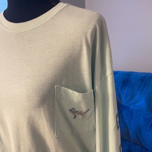 Teal long sleeves Pink by Victoria Secret shirt - Picture 1 of 4